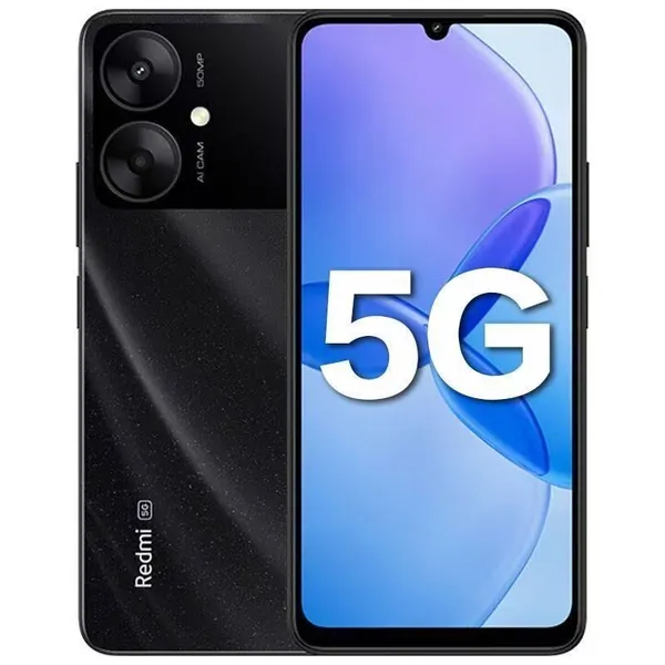 Xiaomi Смартфон Оригинальный Redmi 13R 5G смартфон 5000mAh размер 6100+ 6.74" ультра-большой дисплей 50MP+5MP AI камера 18W батареи глобальная версия Global 4/128 ГБ, Nano-SIM, черный
