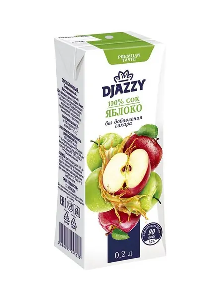 DJAZZY Сок яблочный, 0,2 л