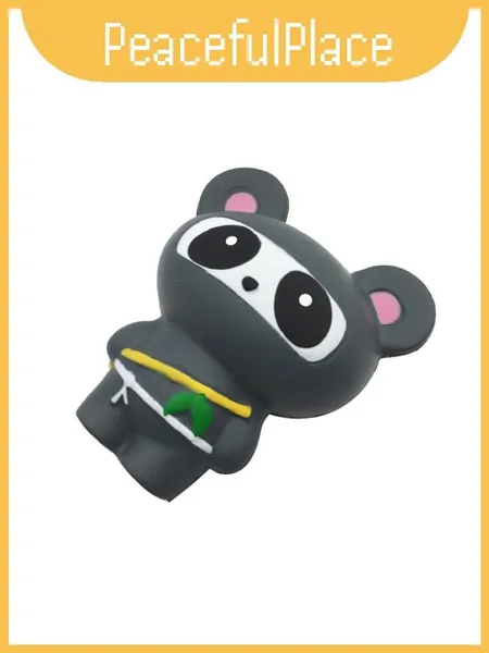 ninja fox мягкая мягкая игрушка с ппу пеной для детей и подростков стресс релief panda серый