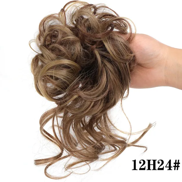 Кудрявый пучок вьющихся волос Tousled Updo Эластичная лента для волос Scrunchie