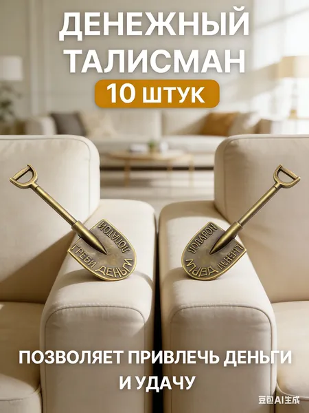Семейный портрет, набор талисманов на удачу из 10 предметов, медная лопата для денег, символизирует богатство и финансовую безопасность семьи, является интимным подарком для родителей и друзей