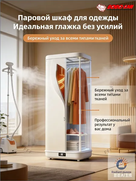 Паровой шкаф для одежды с сушкой