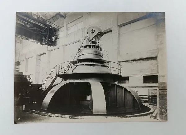 Фотография 1930-1940е годы. "Гидроагрегат Нижне-Свирская ГЭС" 11,5х16 см