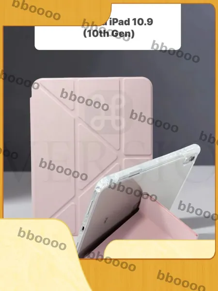 Светло-розовый Чехол для iPad (A16) 11-го поколения (11 дюймов, 2025 г.), iPad 10-го поколения (10,9 дюймов, 2022 г.) с держателем для карандаша, прозрачная задняя панель с ударопрочным покрытием,