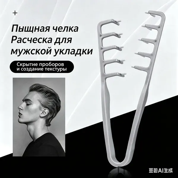 Расческа гребень для быстрого придания объема волосам, скрытие проборов, создание стильной текстуры