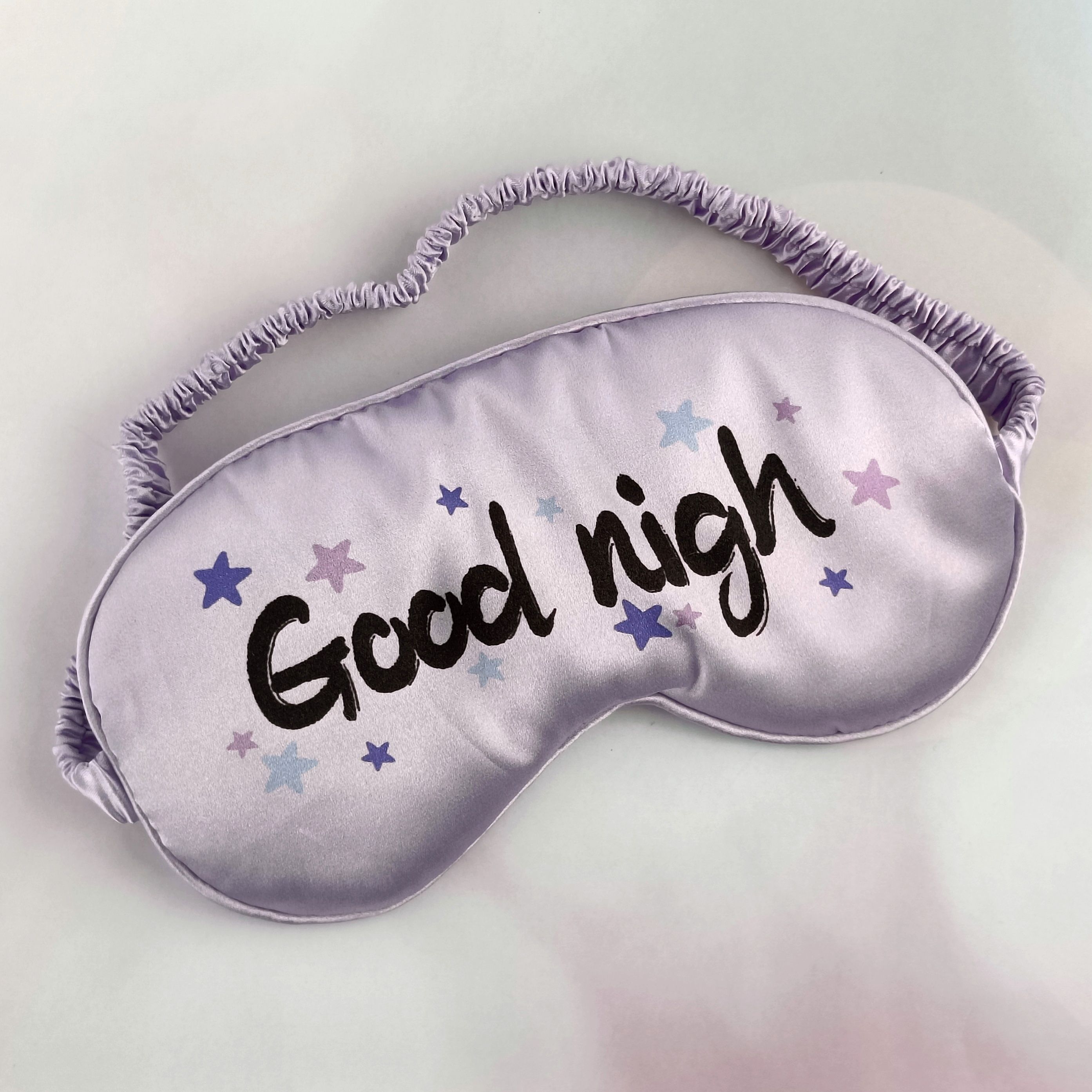 Маска для сна атласная Good nigh, размер: 19х8х2см, цвет: сиреневый
