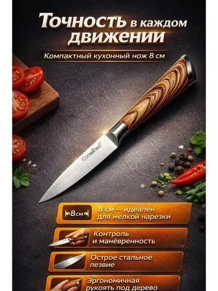 Универсальный нож 8 см для кухни