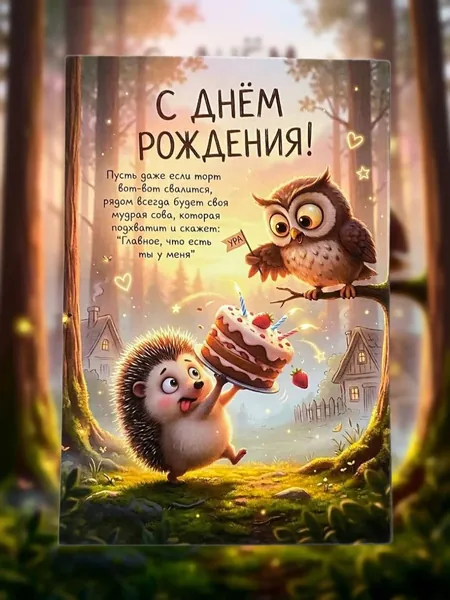 Открытка №4 "С днем рождения" 10*15