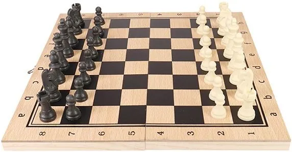 Набор 3 в 1: шашки, нарды и шахматы, классическая настольная игра для двоих, для детей и взрослых, развитие логики и стратегического мышления, в наборе деревянное поле и пластиковые фигуры