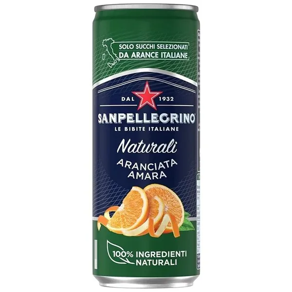 Напиток SANPELLEGRINO Aranciata AMARA с соком горького апельсина 330мл