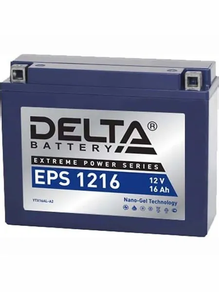 Гелевый аккумулятор для мототехники Delta EPS 1216 12V 16Ah (YB16AL-A2)