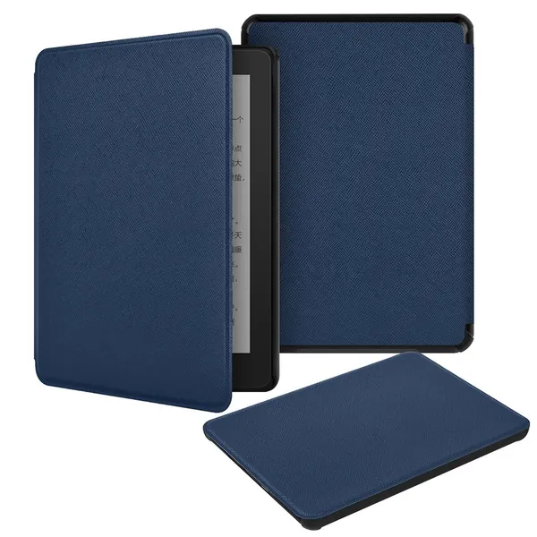Чехол для Kindle Paperwhite 12-го поколения 2024 года и Kindle Colorsoft Signature Edition, синий, с функцией автоматического пробуждения
