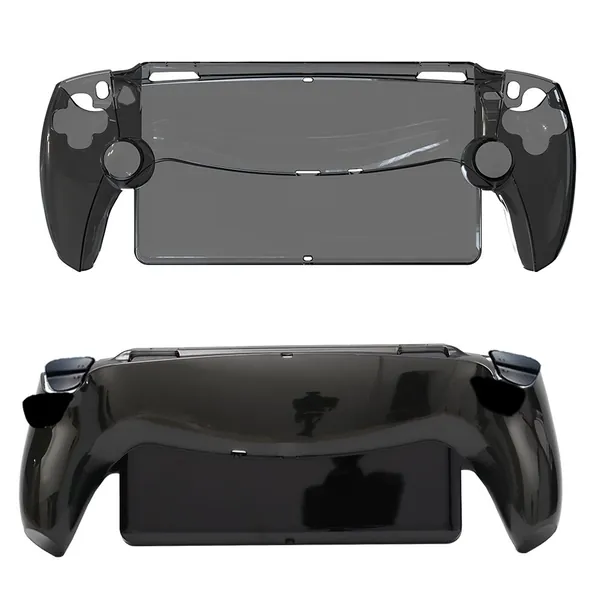 Прозрачный чёрный поликарбонатный чехол для PlayStation Portal с защитой от падений и 360 защитой
