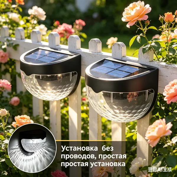 1 шт. настенного светильника, идеальное декоративное освещение для наружных заборов, подходит для освещения забора, веранды, террасы, внутреннего двора, гаража, ступенчатой лестницы.