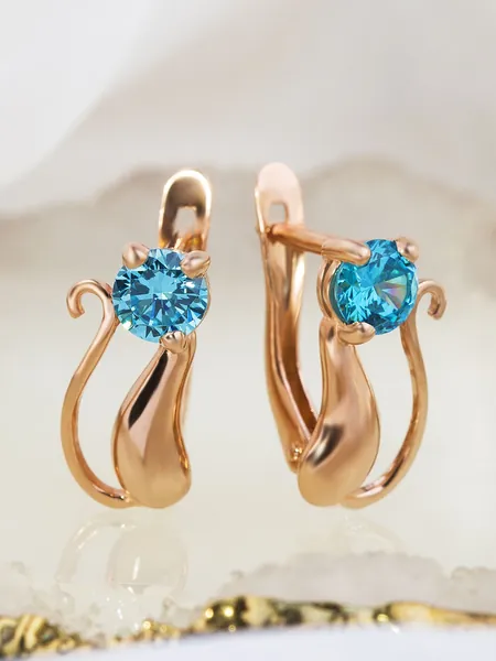 Серьги ювелирные серебро 925 с топазом