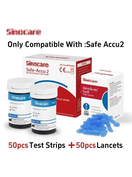 Используется для анализатора Safe-Accu2, 50 штук для измерения уровня сахара в крови +50 игл