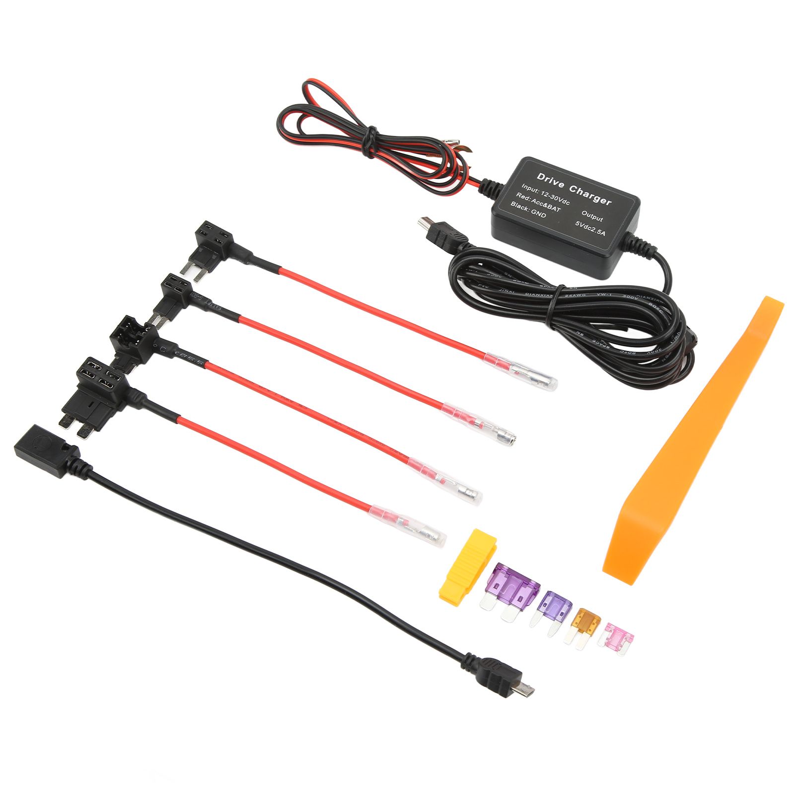 Car Dash Camera Power Cord, преобразование напряжения, для подключения к видеорегистратору и радар-детектору