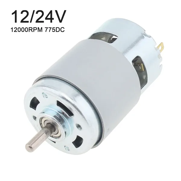 775 DC 12-24V 12000RPM большой крутящий момент микромотор с двойным шарикоподшипником для электроинструментов