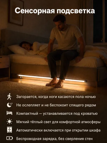 Настенный светильник, Без цоколя, 0.75 Вт