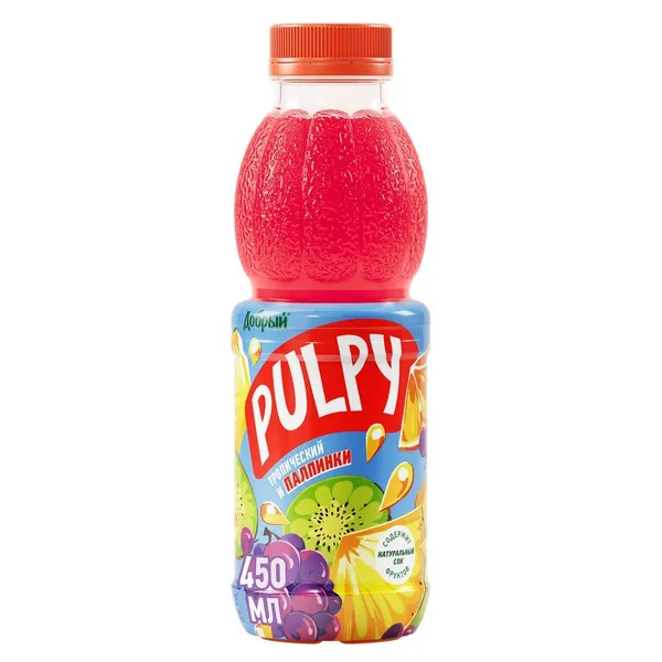 Напиток сокосодержащий Pulpy тропик 0,45 л