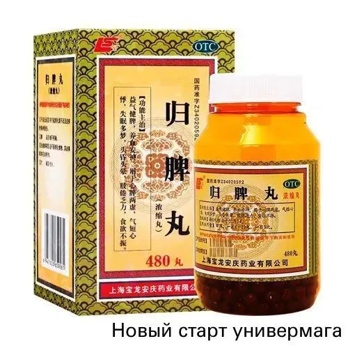 Гуй Пи Вань пилюли массой 0,1696 г 480 пилюль