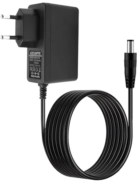 12V 1A адаптер питания для LED-лент с разъемом 5,5 на 2,1 мм и кабелем 1 метр