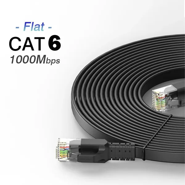 UGOURD Кабель для интернет-соединения RJ-45/RJ-45, 5 м, черный
