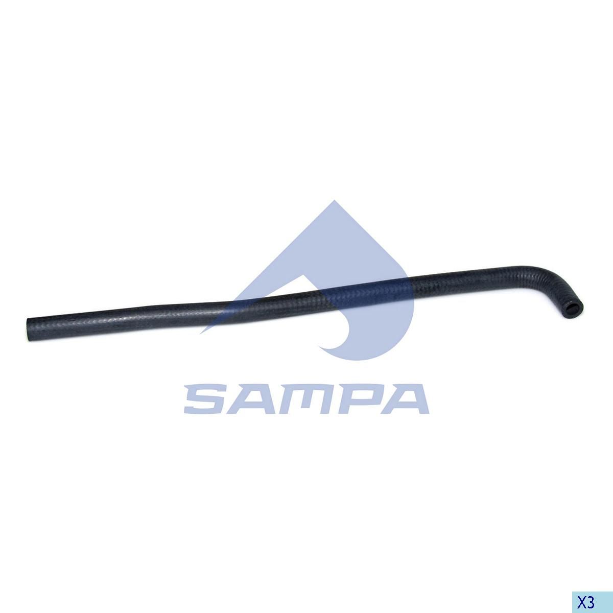 Патрубок радиатора 1 изгиб!/ mb axor Sampa 010.319