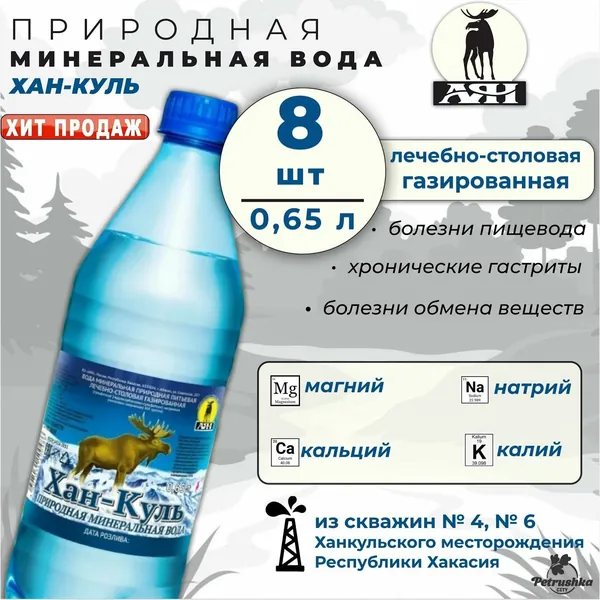 Вода 650мл. 8шт