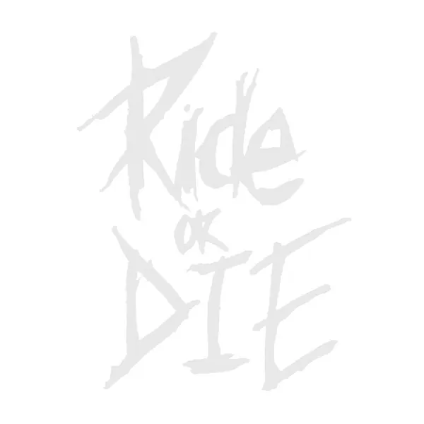 (Цельная) Светоотражающая наклейка Ride or Die для автомобилей и мотоциклов-белый