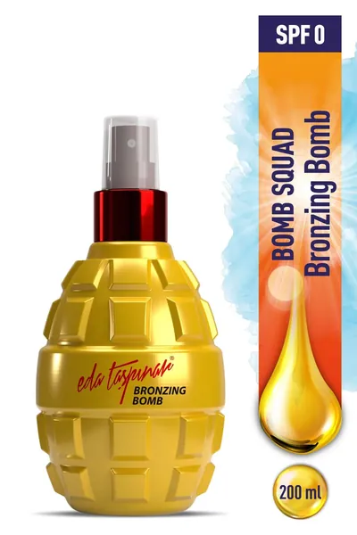 EDA Bronzing Bomb масло для интенсивного загара, 200 мл. Идеально для смуглой кожи, содержит масло руку и витамины. Роскошный шоколадный оттенок, питание и защита от старения.