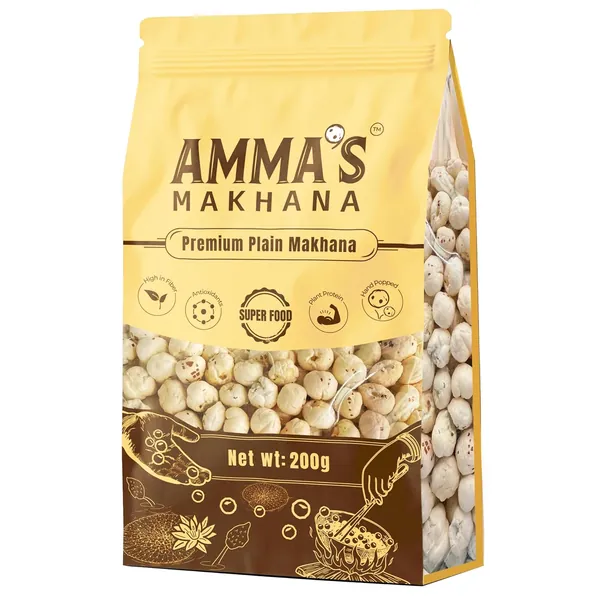 Amma s Makhana махана, сырая плоскоголовая орех, 200 г