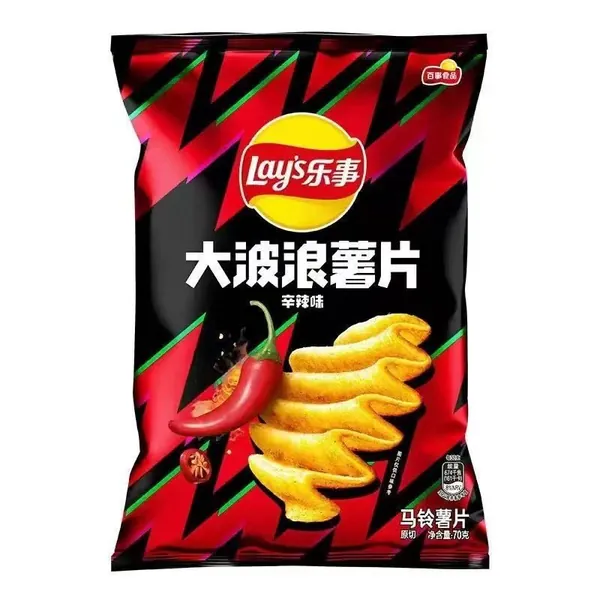 Картофельные чипсы - <70г Lay's> Острый вкус "Большая волна"