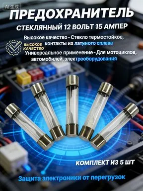 Предохранитель автомобильный, 5 шт., арт. 28