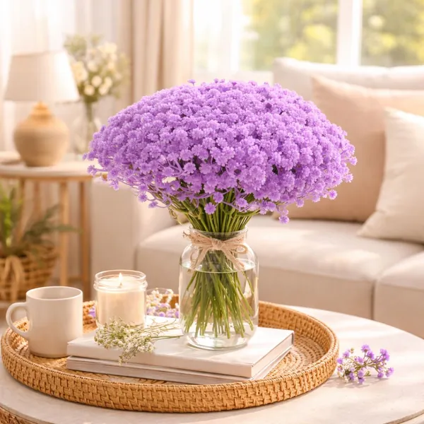 Искусственные цветы 10 шт фиолетовый