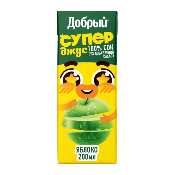 Сок Добрый Active kid Яблочный 200мл