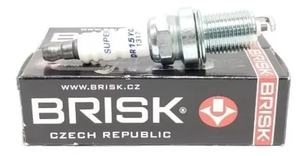 Свеча зажигания, 1 шт. BRISK Super DR15YC-1 (0085, 0004, 1317) для ЛАДА/ВАЗ 2110-2112, Гранта, Калина, Приора, Веста, XRAY (двигатель 16 клап) / CHERY Tiggo, J11 / CHEVROLET Aveo / HONDA Civic