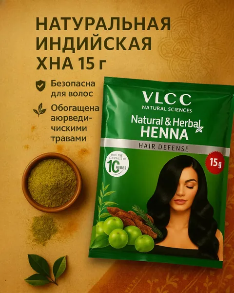 Хна для волос индийская 100% 15г VLCC