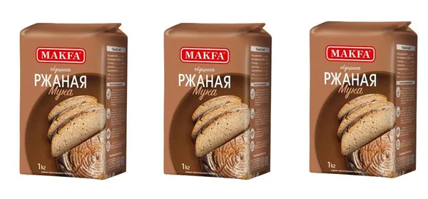 Makfa Мука ржаная, 1000 гр, 3 уп