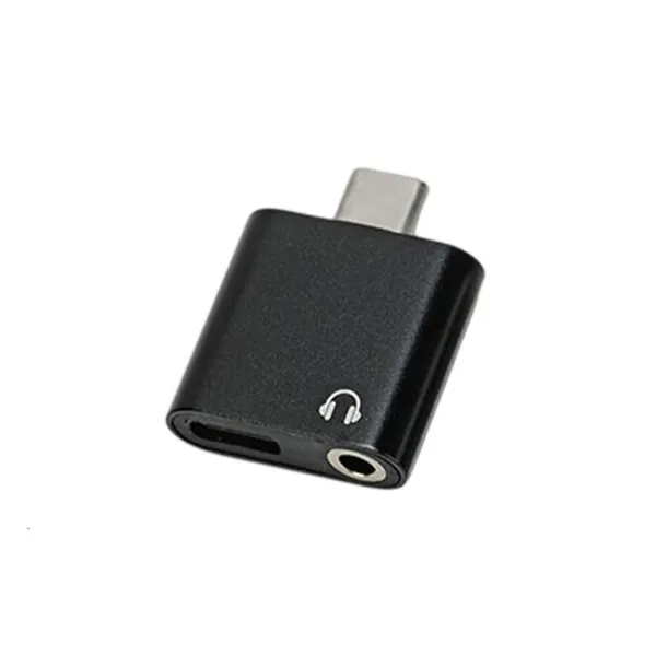 USB-C адаптер с 3,5 мм аудиоразъемом, Черный