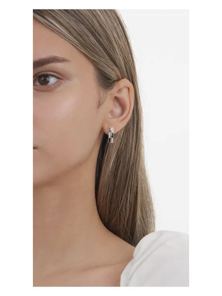 Серьги из серебра 925 с английским замком фианит и эмаль kari JEWELRY