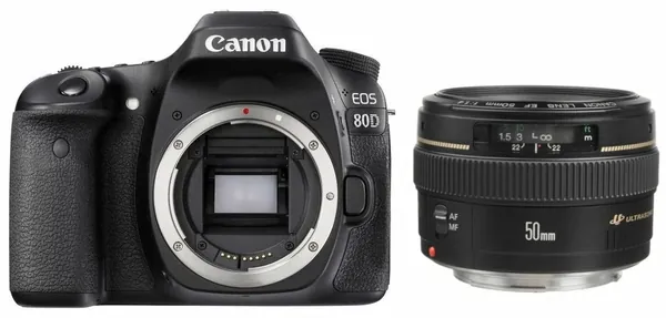 Фотоаппарат Canon 80D Kit 50mm 1.4
