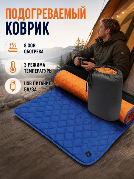 Нагревательный ковер бытовой напольный умный