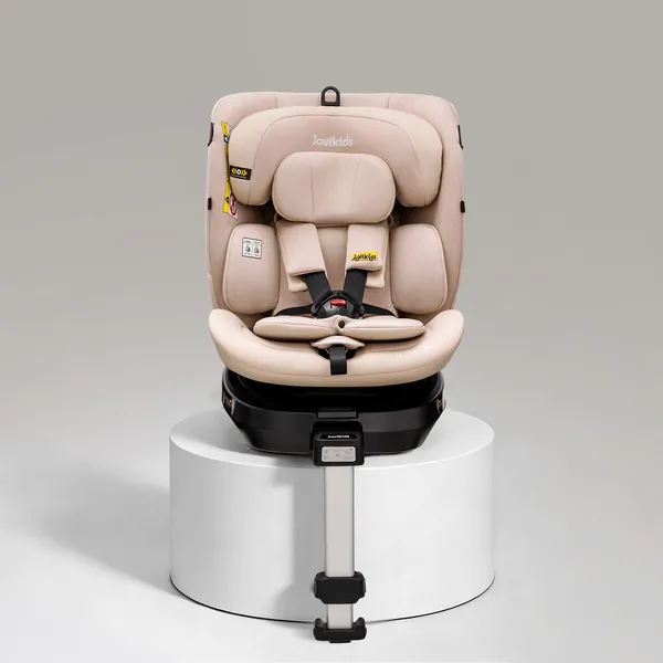 Автокресло Jovikids Ranger 2 360 поворотное, группа 0+/1/2/3, 0-36 кг, рост 40-150 см, ISOFIX + упор в пол, i-Size R129, с рождения до 12 лет, цвет розово-бежевый (Rosewood Pink)