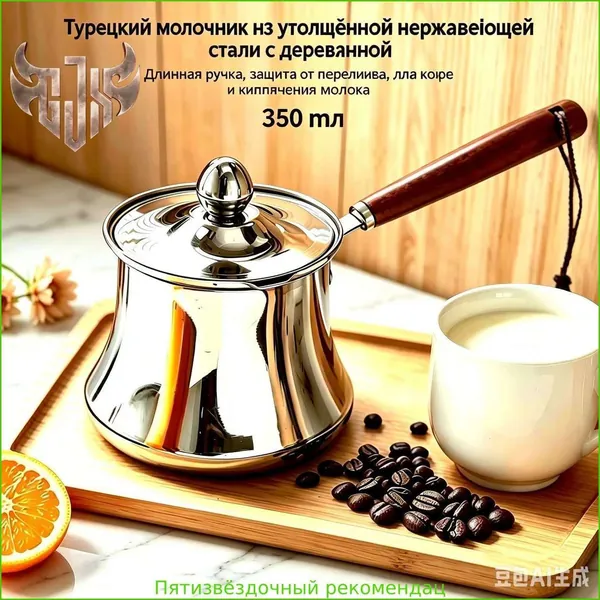 Профессиональная кофеварка LU-CW1634A, коричневый, хром