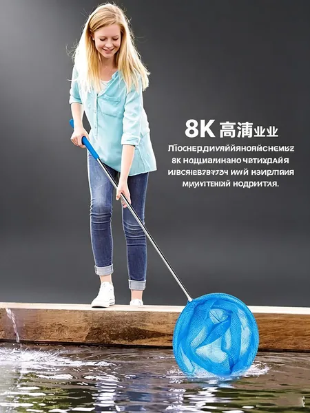 Сачок для бассейна телескопический, для очистки воды от листьев и мусора, легкий и удобный