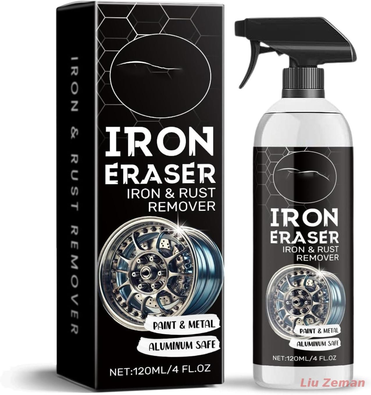 Спрей для удаления ржавчины Iron Eraser, спрей для удаления железной пыли с колес и лакокрасочного покрытия автомобиля, быстродействующее средство для удаления ржавчины и тормозной пыли (1)