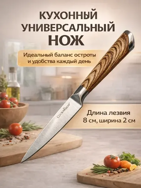 Нож кухонный универсальный 8 см