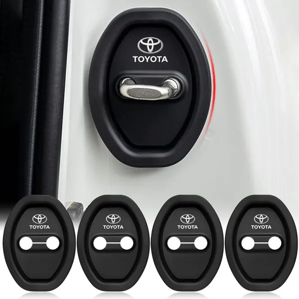 4 шт Toyota (Тойота) черн силиконовый предохранитель двери автомобиля крышка