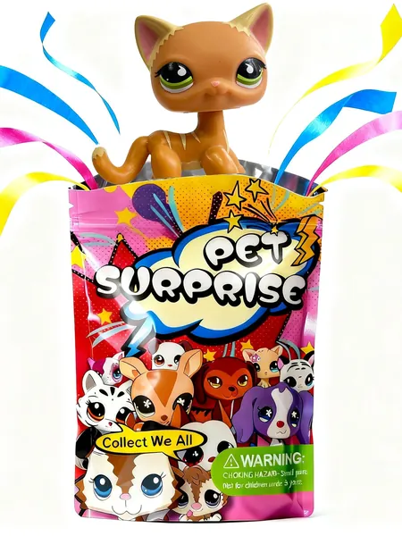 Pet Shop #525,лпс игрушки,Короткошерстная кошка,подарок для девочки(С упаковочным пакетом)